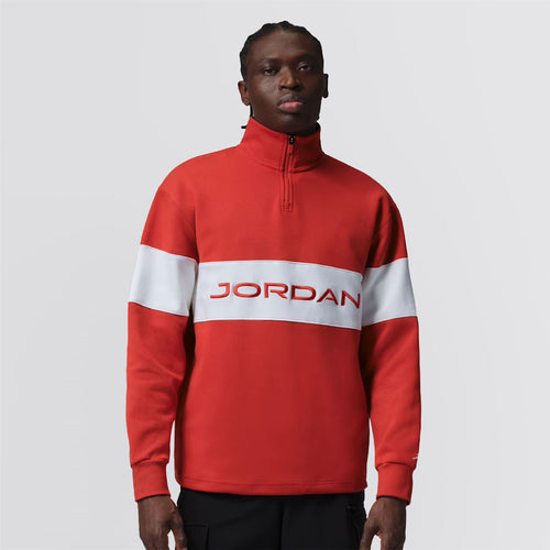 Jordan Dri-FIT Golf Half Zip Mid Layer Mystic Red/Sail
