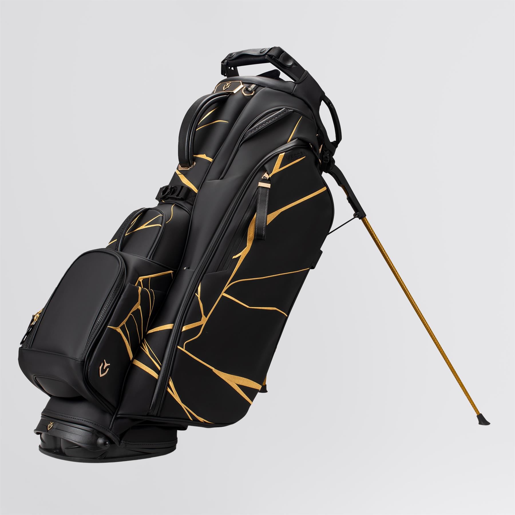 Player V Pro Stand LE KINTSUGI 7-Way Stand Bag Black