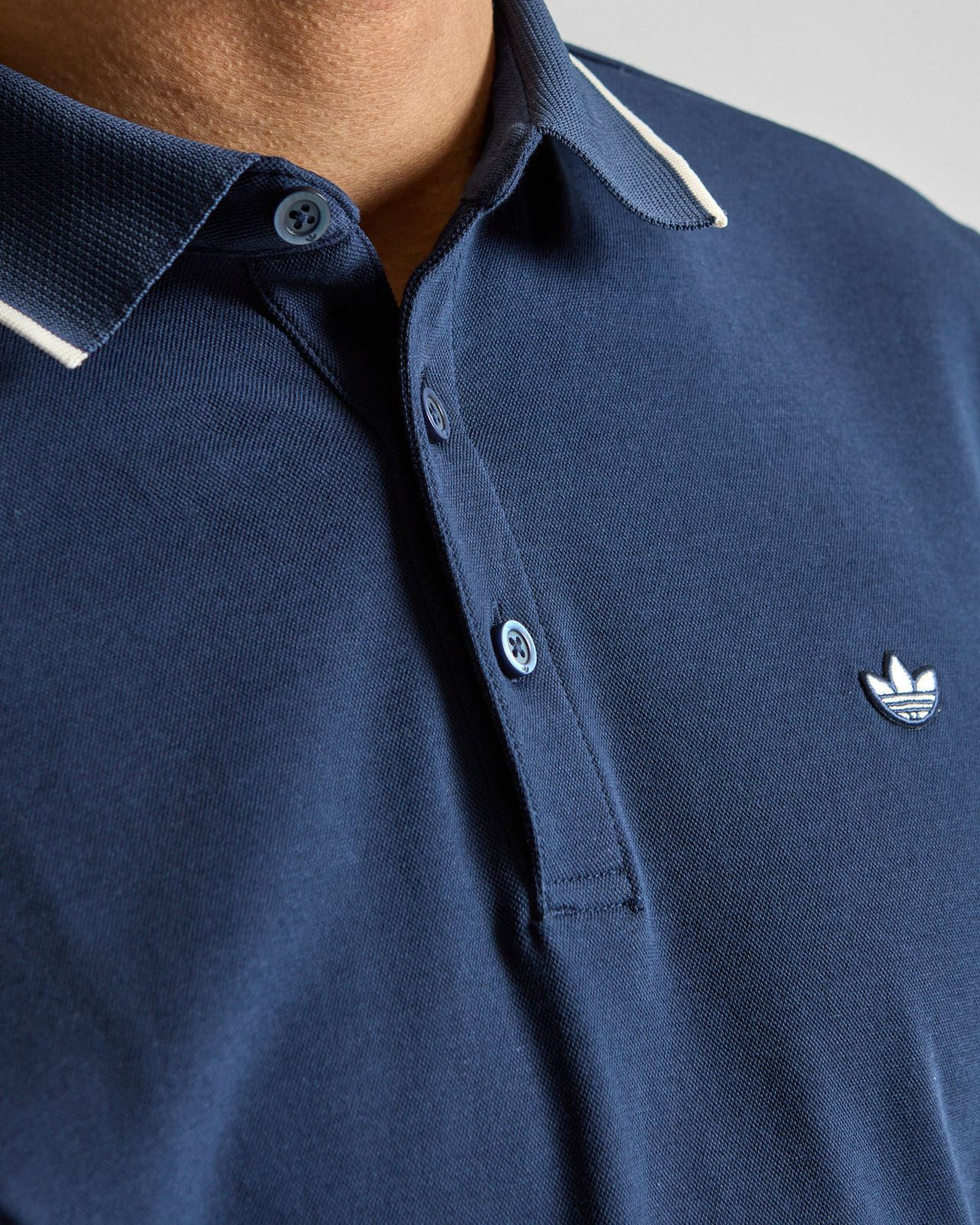 Originals Twistknit Trefoil Polo Night Indigo/Chalk White