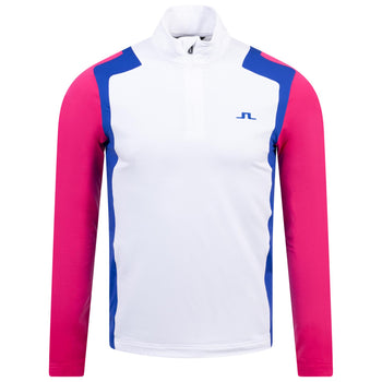 Lukas Quarter Zip Mid Layer Pink Peacock