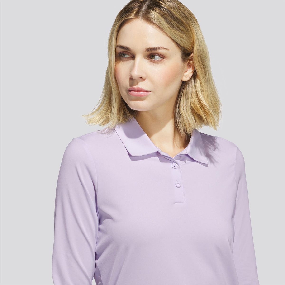 Performance Long Sleeve Polo Shirt Frozen Purple
