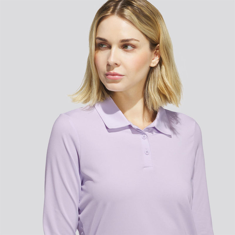 Performance Long Sleeve Polo Shirt Frozen Purple