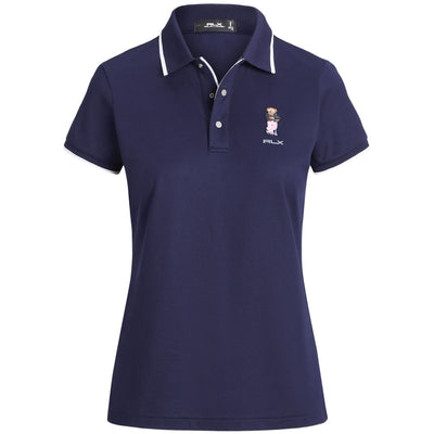 Womens RLX Tailored Fit Bear Polo Refined Navy - SS24
