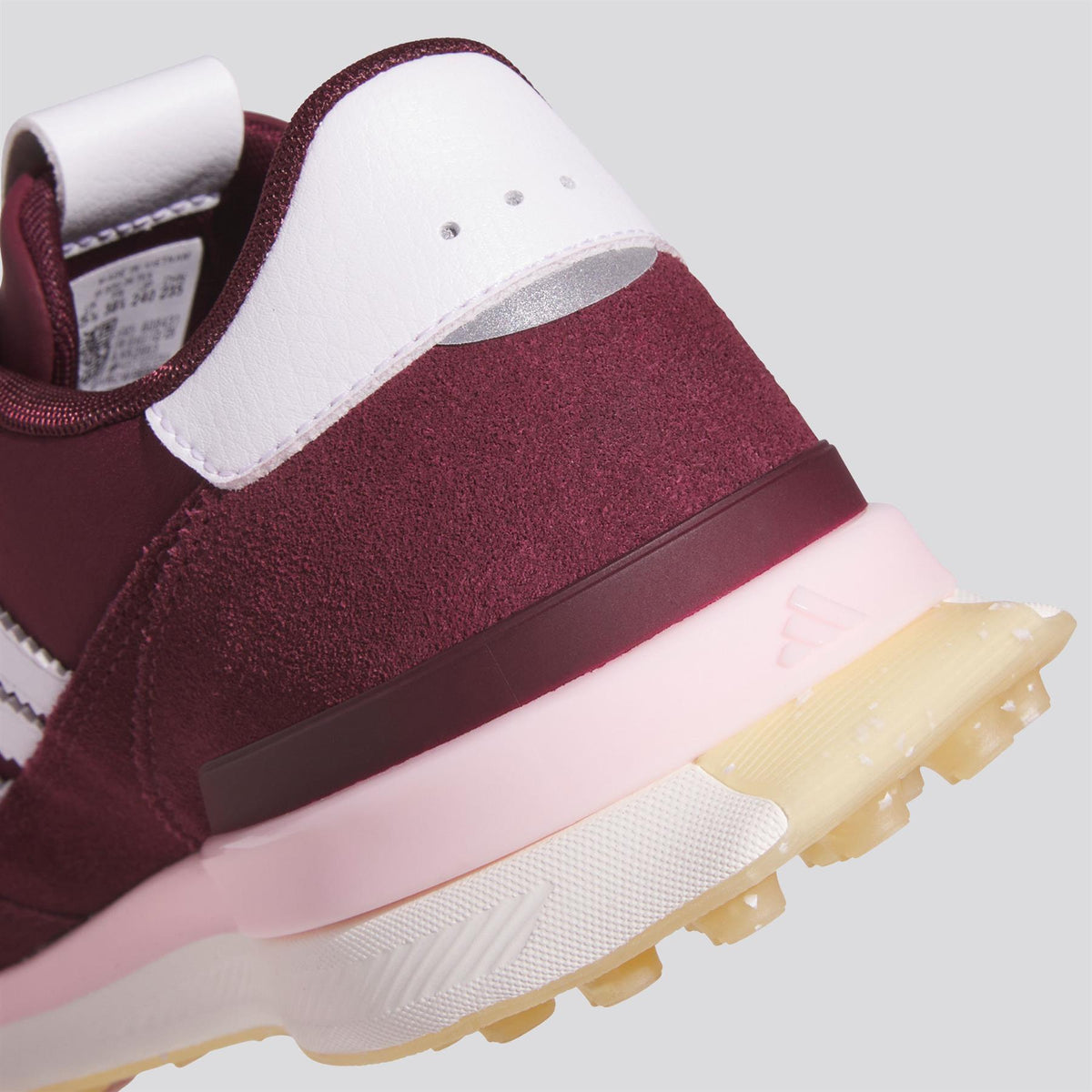 S2G 26 Textile Spikeless Golf Shoes Maroon/Footwear White/Clear Pink