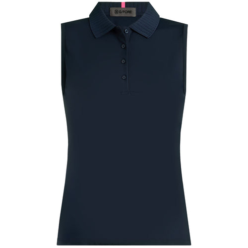 Womens Pleated Silky Tech Nylon SL Polo Twilight - SS25