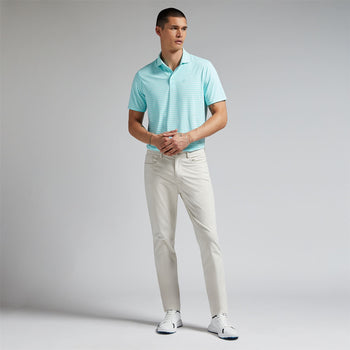 Perforated Stripe Tech Jersey Polo Powder