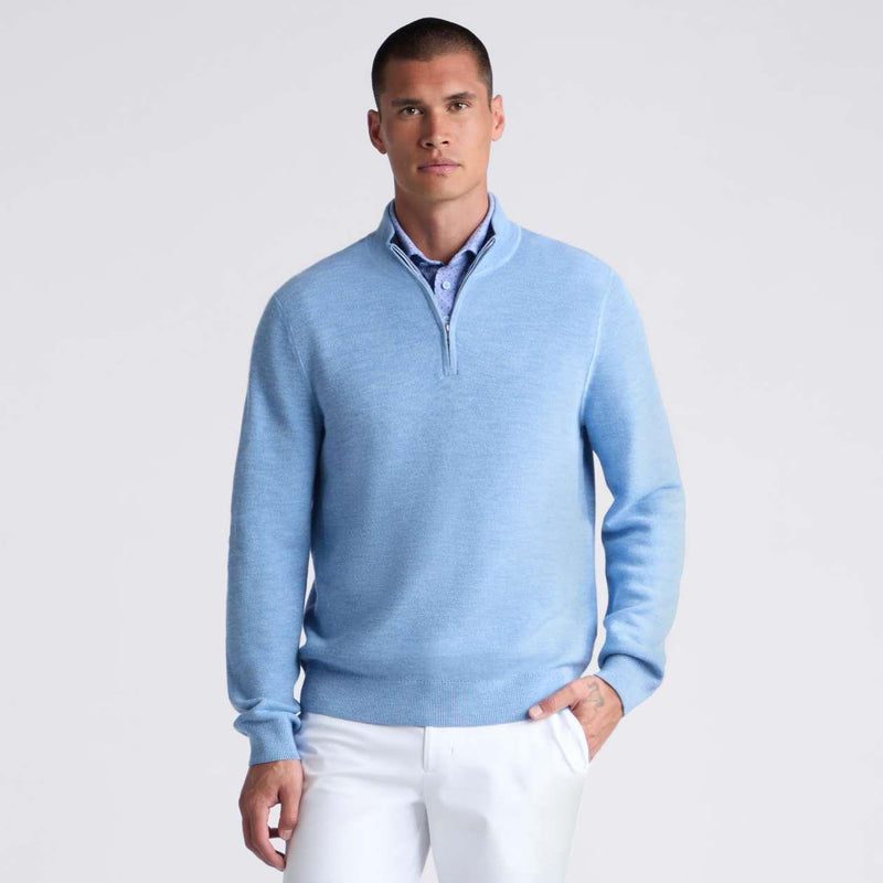 The Club Merino Wool Quarter Zip Sweater Willow