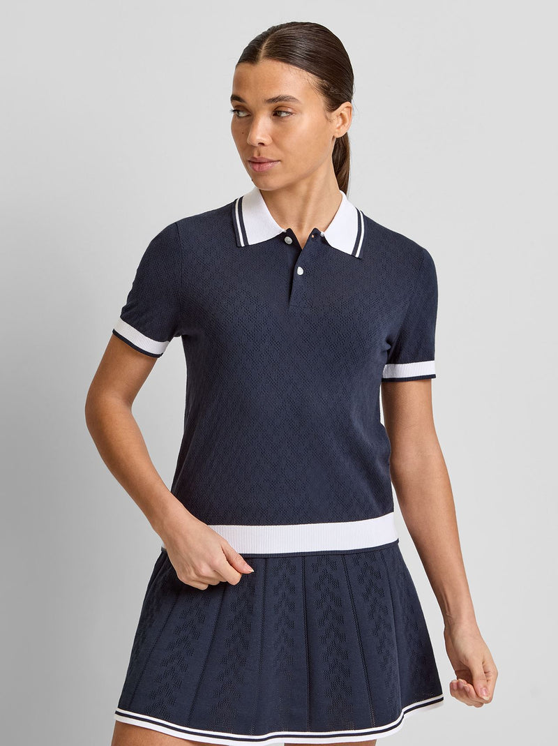Polly Pointelle Polo