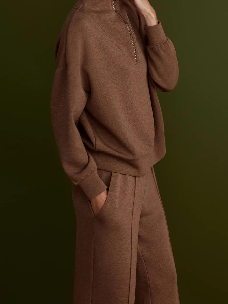 The Wide Leg 28 Inch Trousers Golden Bronze Marl