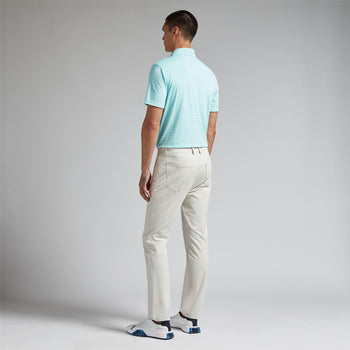 Perforated Stripe Tech Jersey Polo Powder
