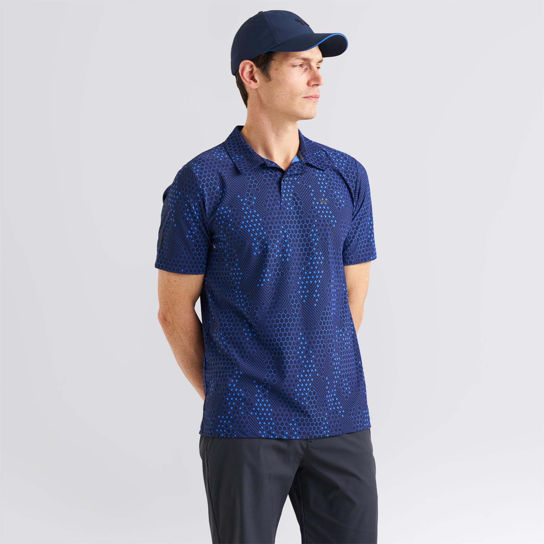 Golf AOP Tech Camo Polo Blue