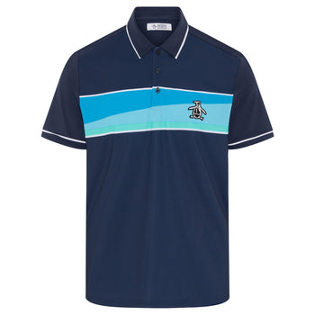 80s Chest Block Stretch Polo Black Iris