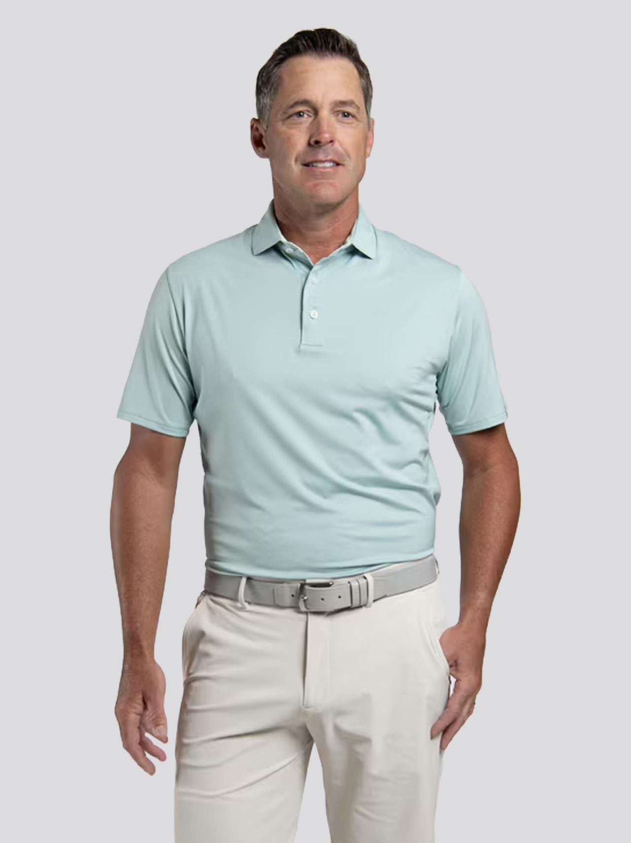 Soren Stripe Polo Agave/Riverbank