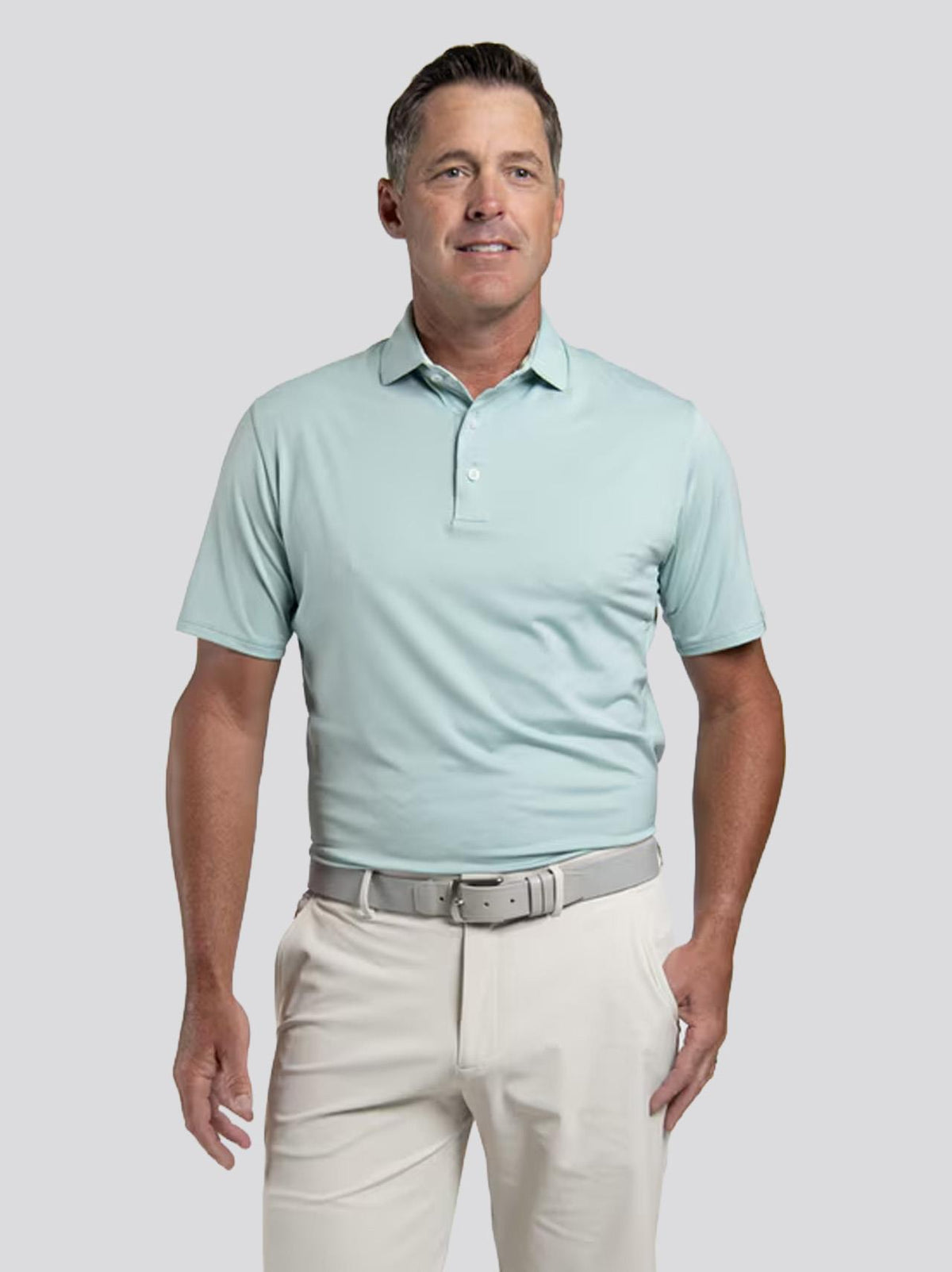 Soren Stripe Polo Agave/Riverbank