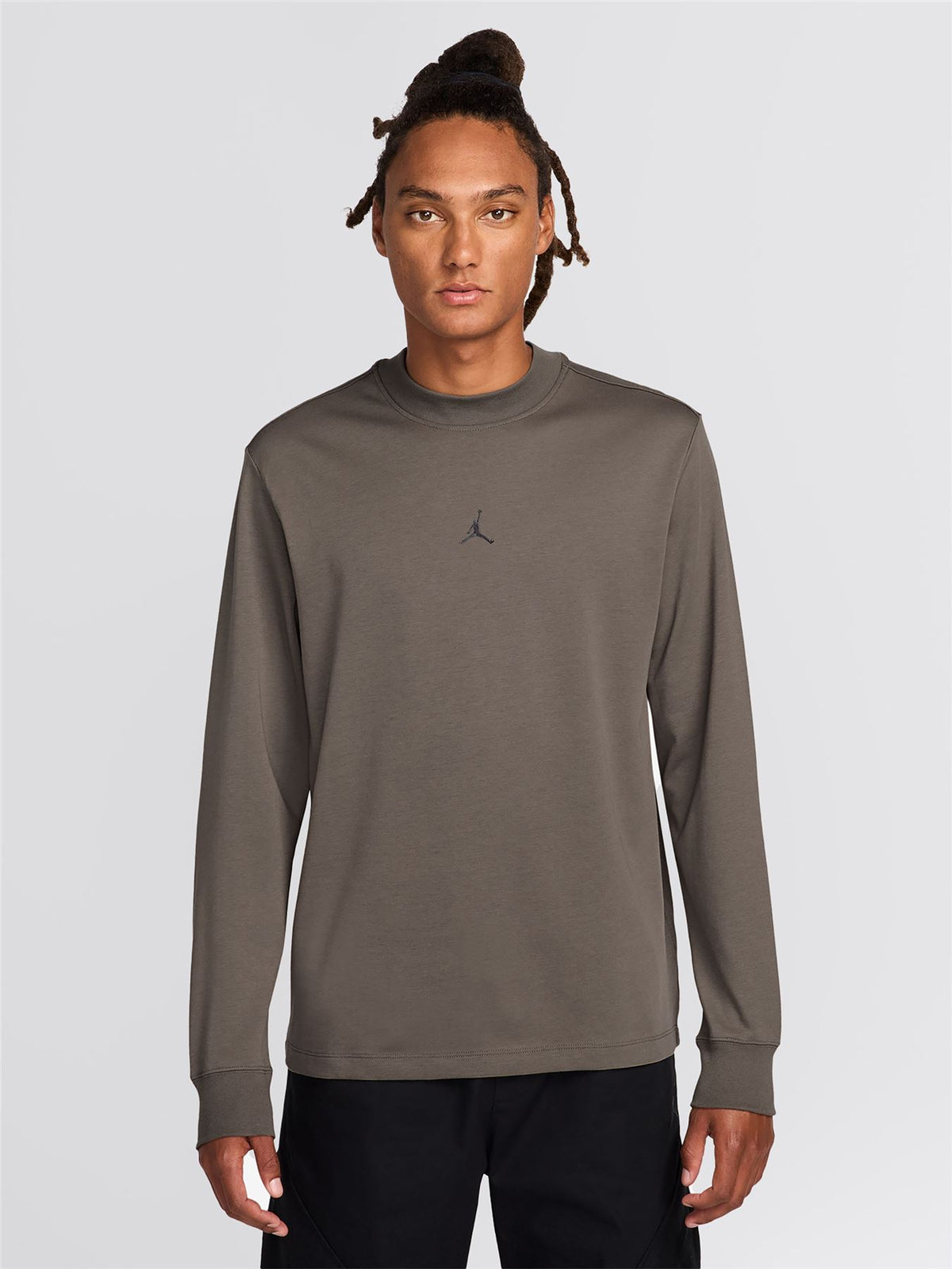 Jordan Dri-FIT Golf LS Mock Neck Sweatshirt Olive Grey/Anthracite