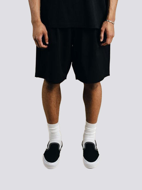 Calculus Baggy Slack Pleated Shorts Black