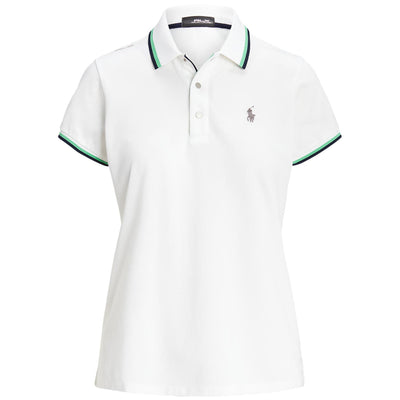 Womens RLX Tailored Fit Val Tipped Polo Ceramic White - SS24