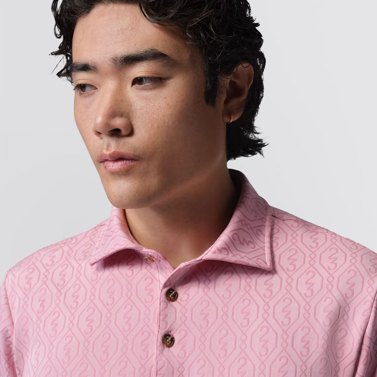 Golf Jacquard Polo Elemental Pink