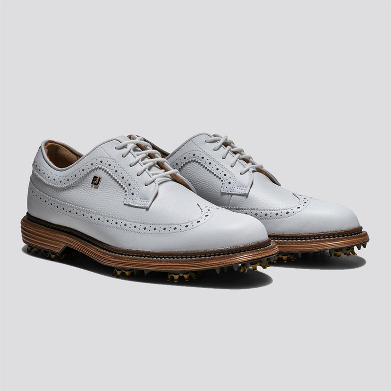 Premiere Series Marquis Spiked Golf Shoes White/Brown