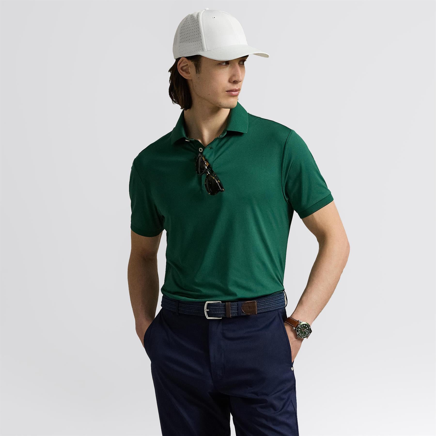 RLX Tailored Fit Airflow Jersey Polo Kelly Green