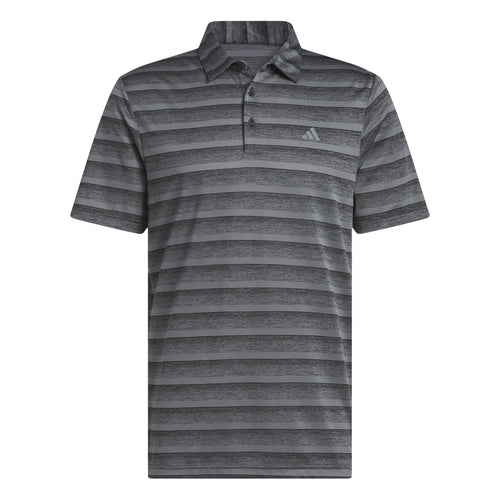 Two-Colour Stripe Regular Fit Pique Polo Black/Grey - SS24