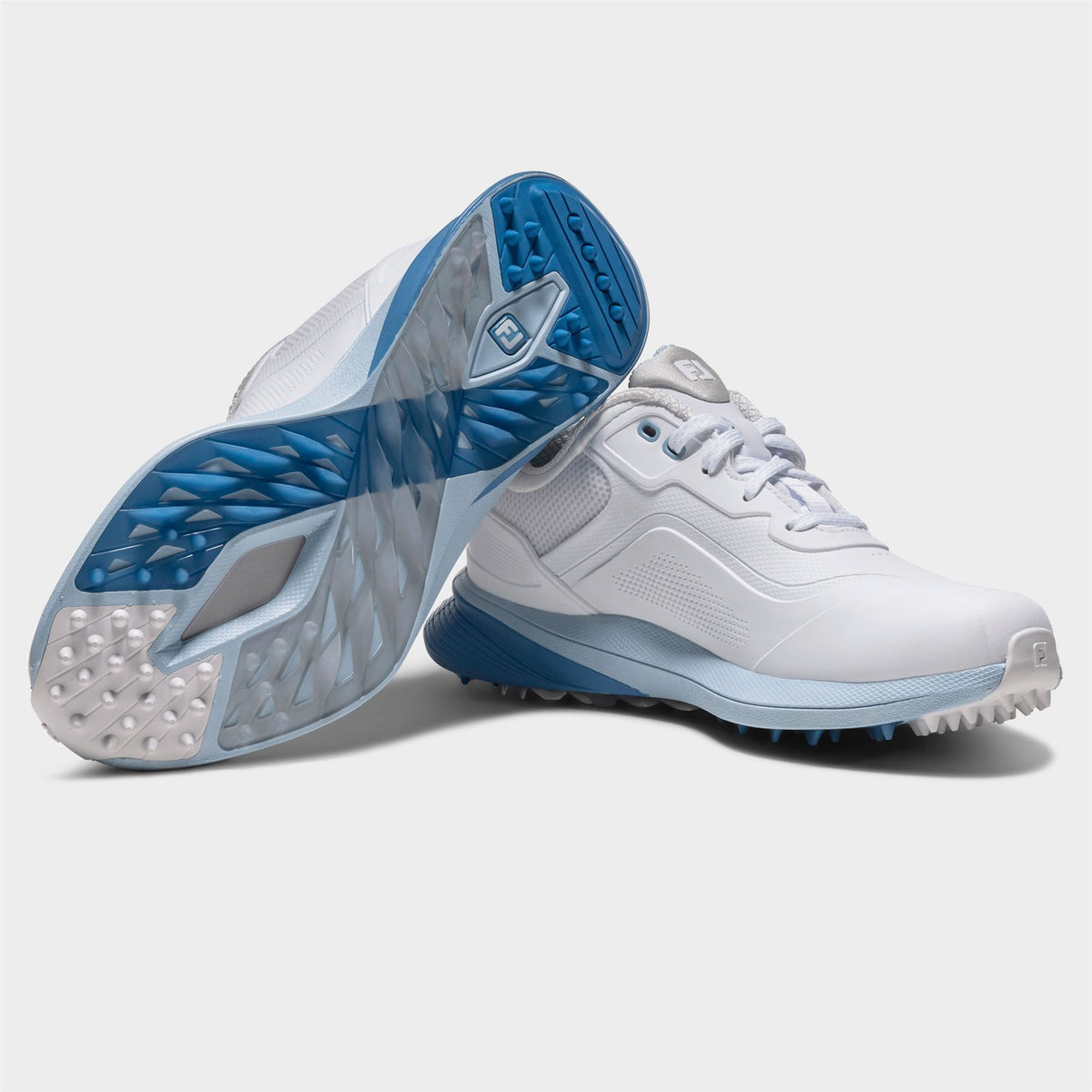 Pro Spikeless Wide Golf Shoes White/Blue