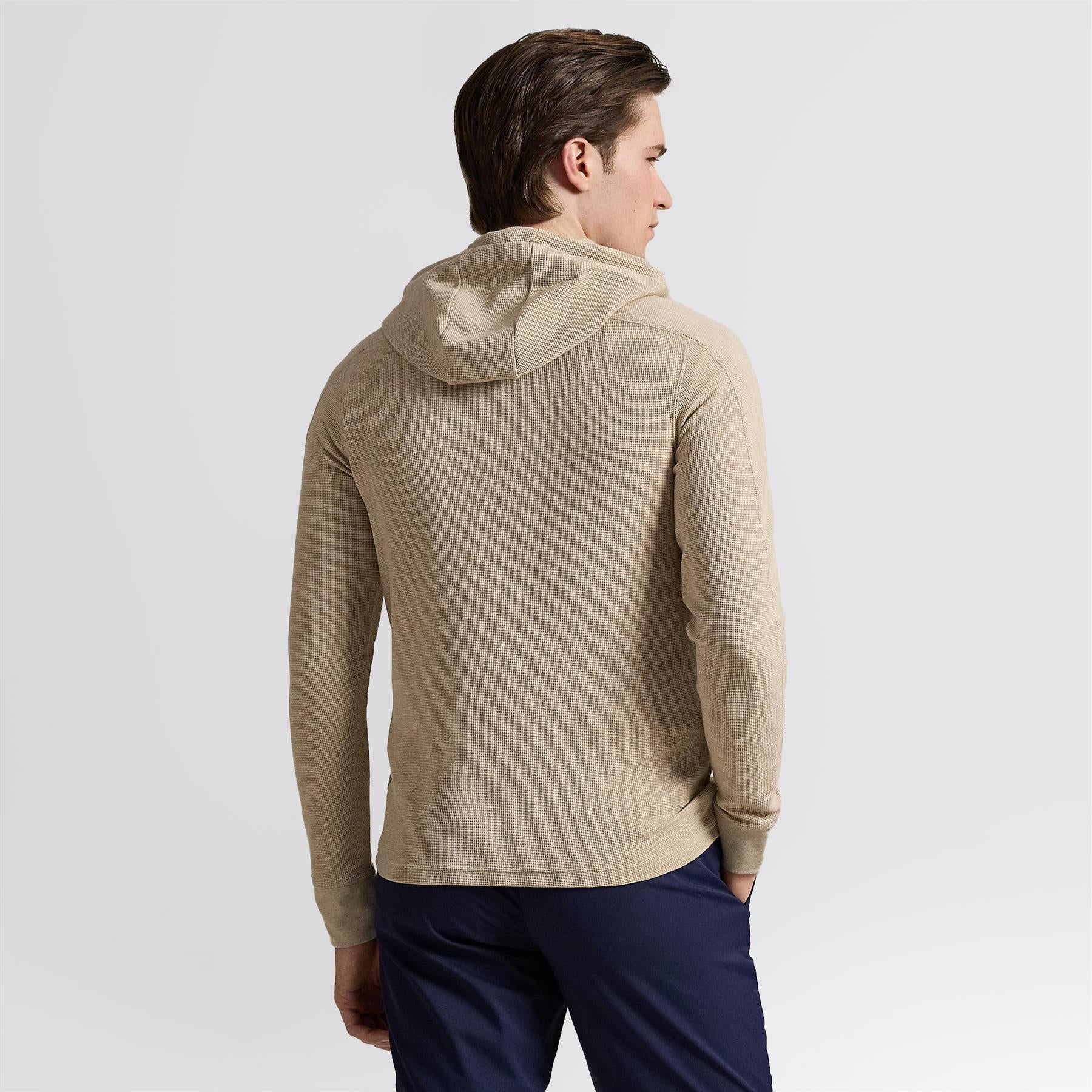 Ralph Lauren RLX Knit Hoodie Sand Heather | TRENDYGOLF UK