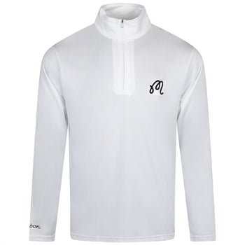 Evergreen Performance Quarter Zip White