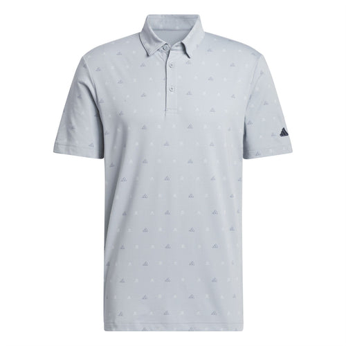 Go-To Mini-Crest Regular Fit bedrucktes Poloshirt Hellgrau – SS24