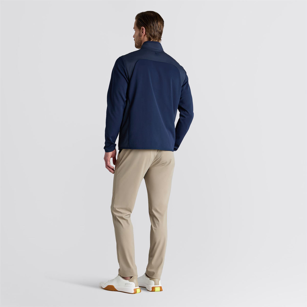 Nylon Panelled Quarter Zip Jacket Twilight