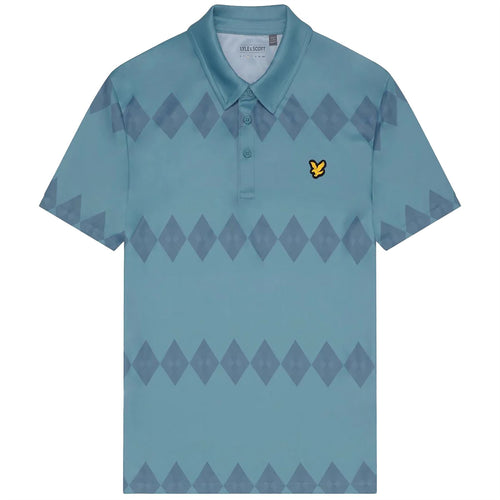 Argyle Polo Tee Teal - AW24