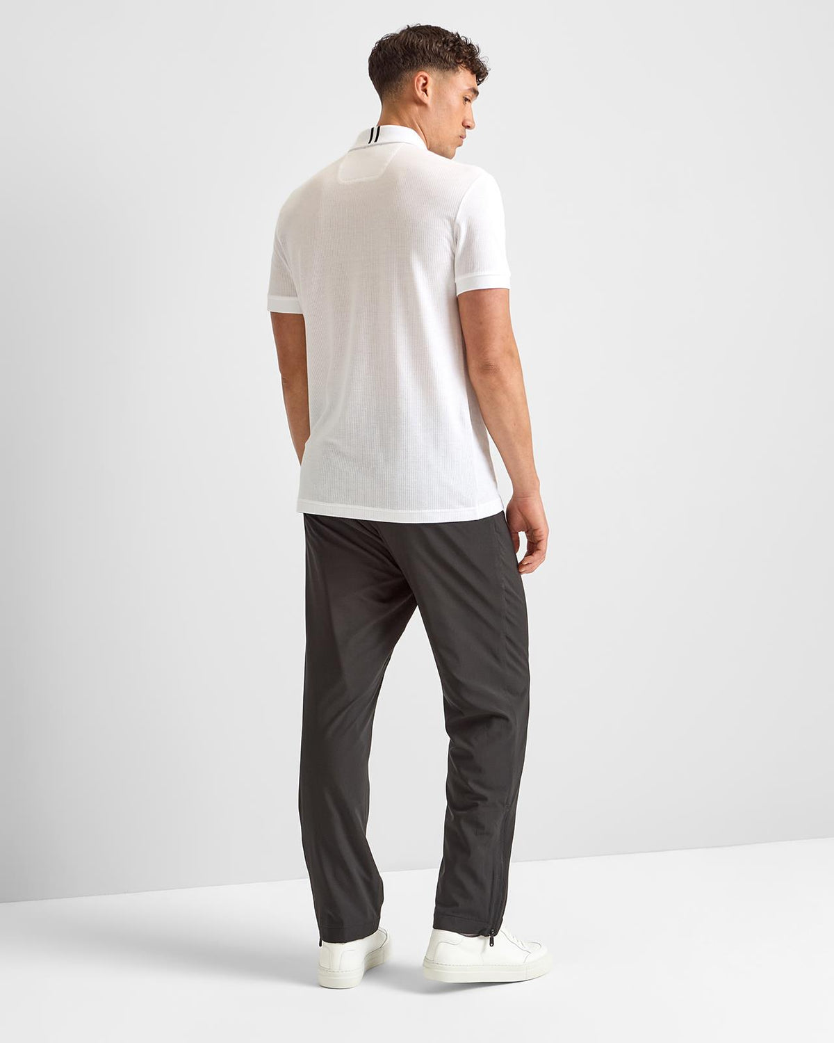 Terrace Zip Polo White
