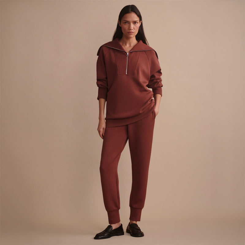 The Slim 27.5 Inch Cuff Pants Cinnamon