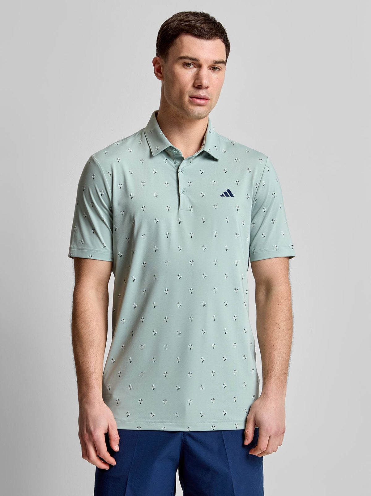 Ultimate365 Essence Print Climacool Polo Wonder Sage