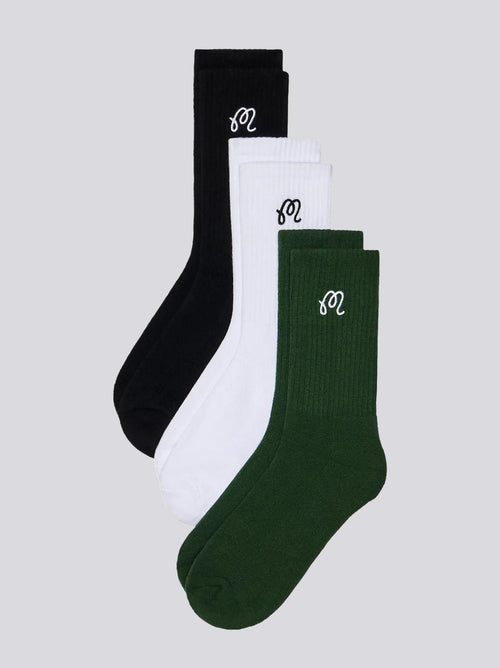 M Crew Socks 3-Pack Multi