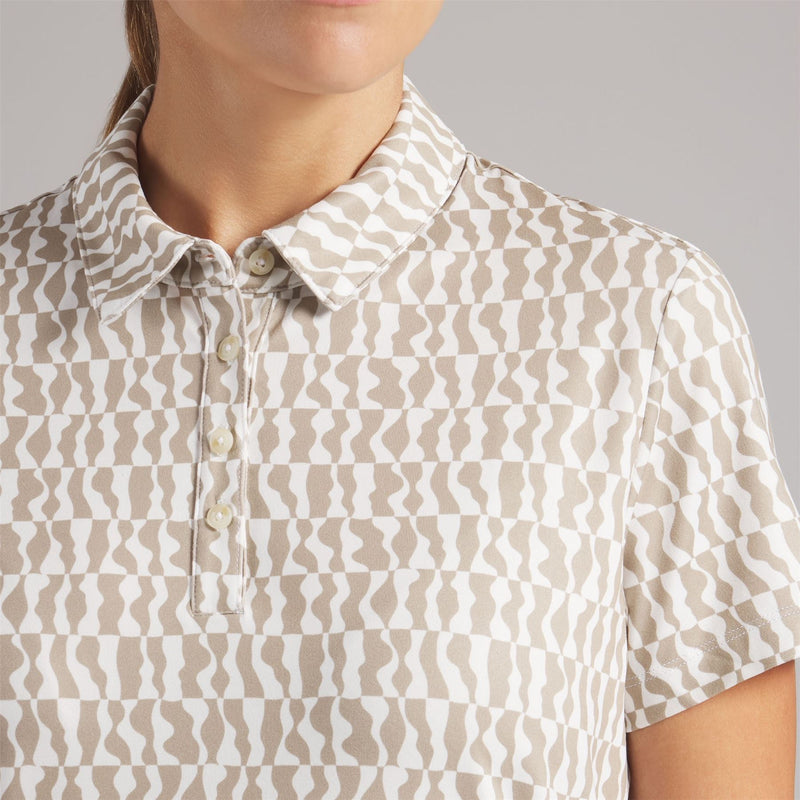 Cloudspun Wavey Polo Shirt Iced Coffee