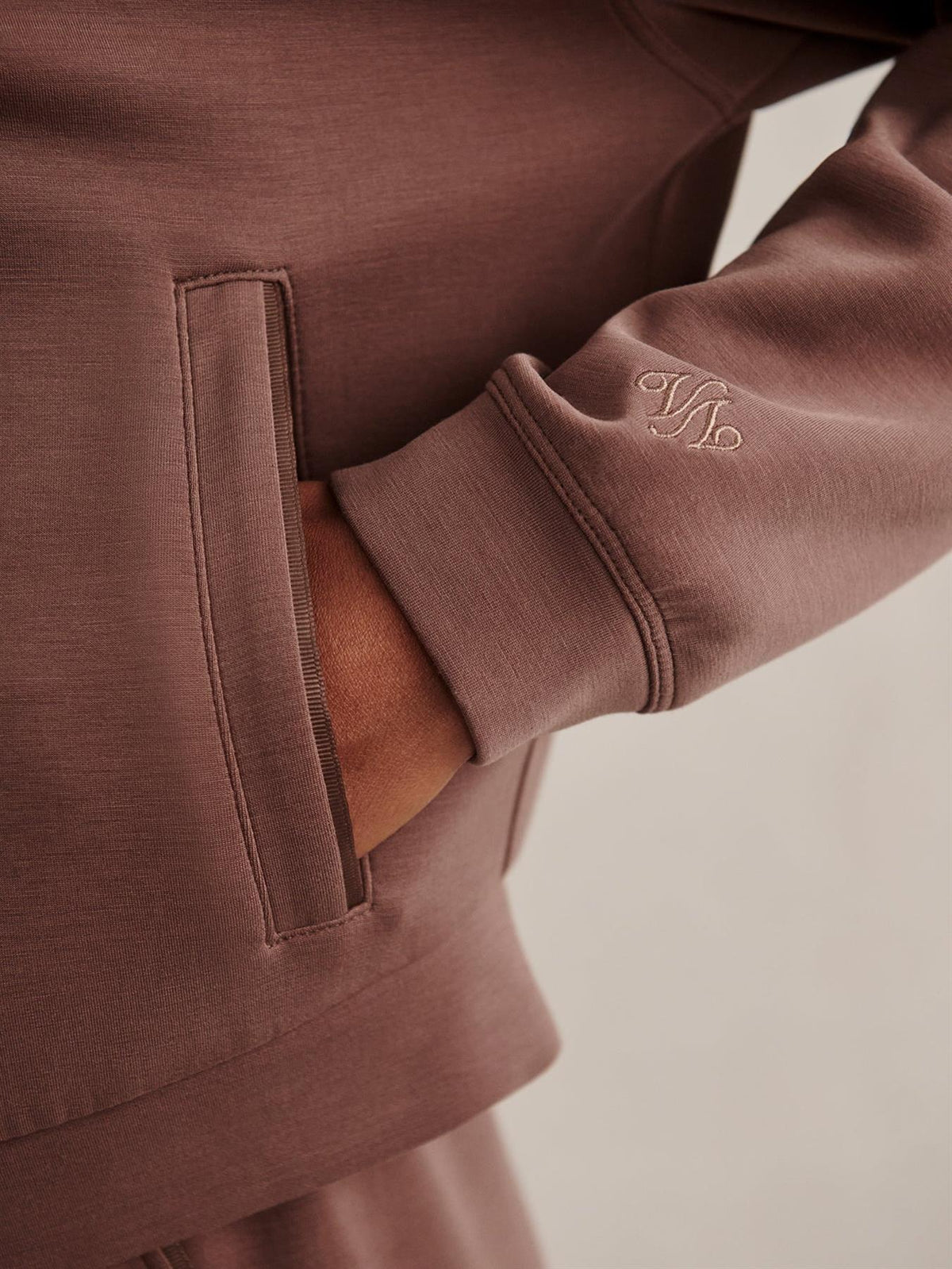 Jorgie Zip Through Hoodie Coffee Quartz