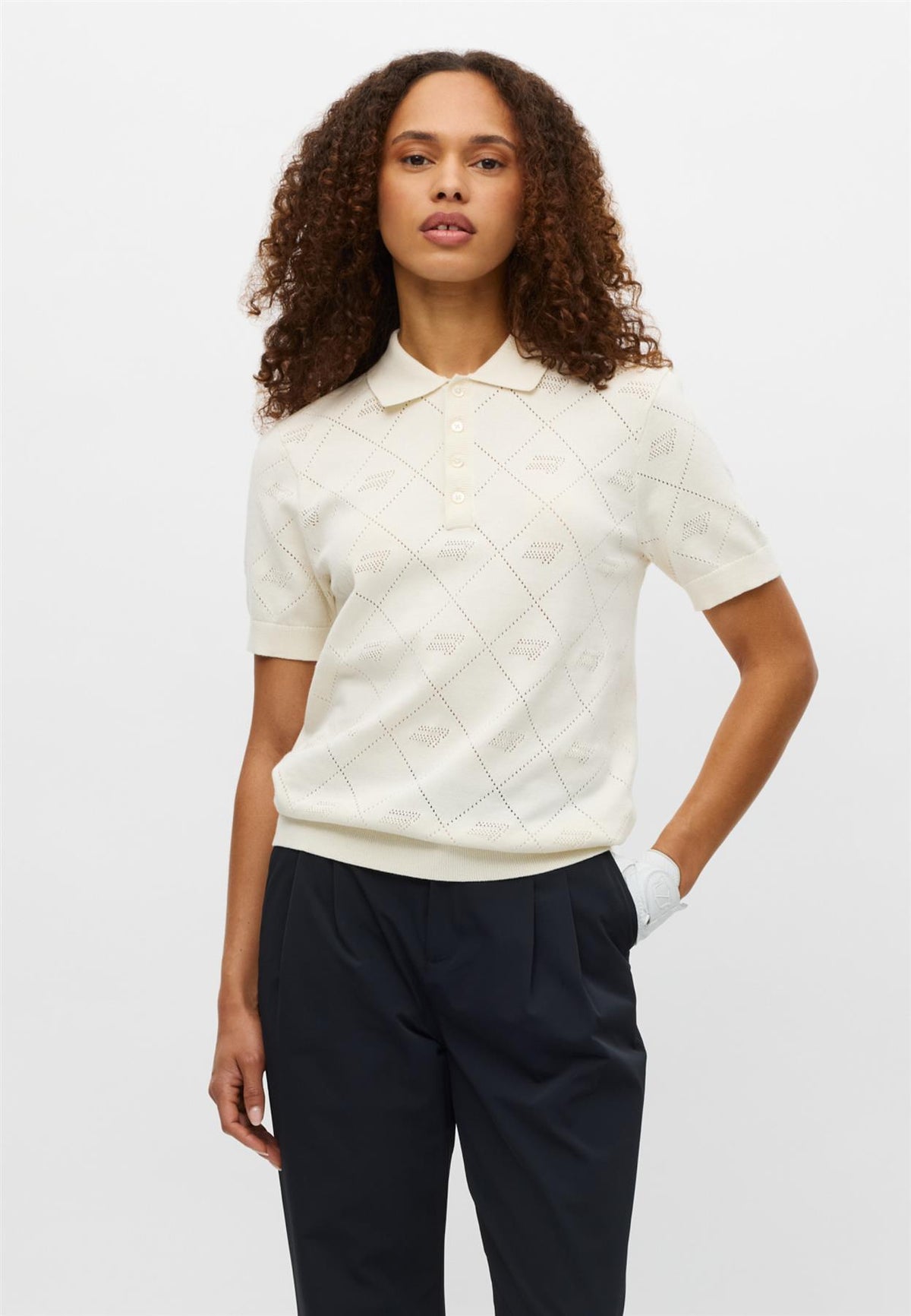 Logo Jacquard Polo Shirt Tofu