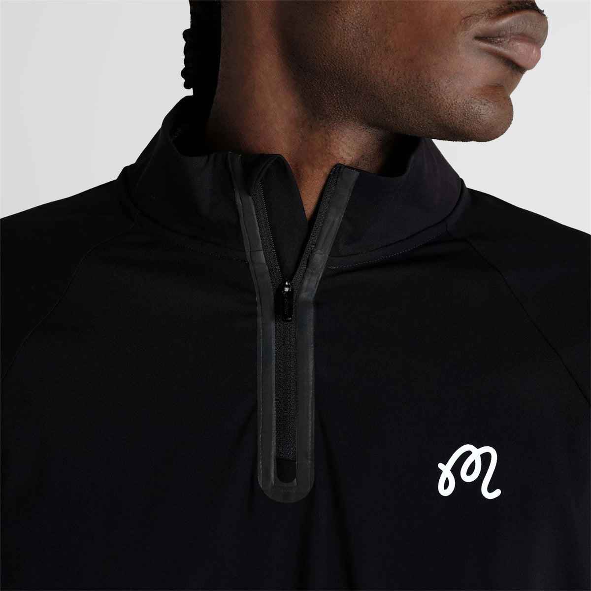 Performance Raglan Quarter Zip Mid Layer Black