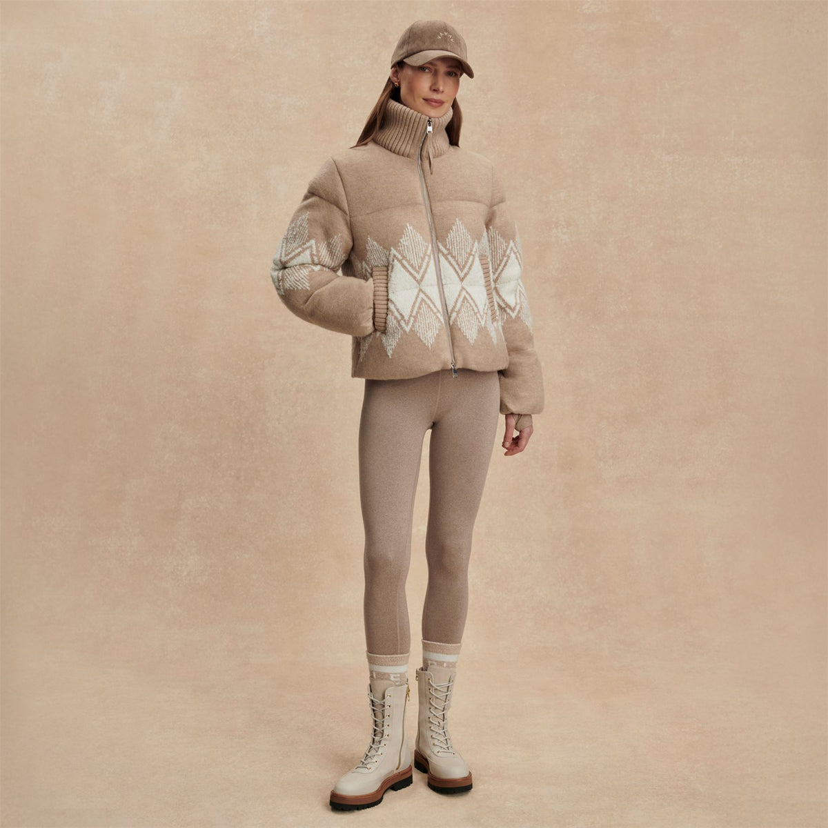 Belinda Knit Puffer Light Taupe