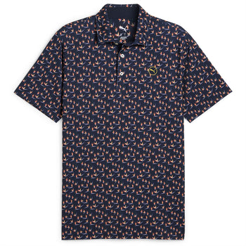 MATTR Paradise Polo Deep Navy/Sunny Yellow