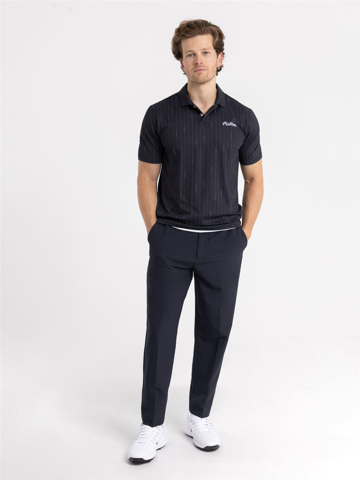 Evergreen Performance Pique Polo Black/Cool Grey