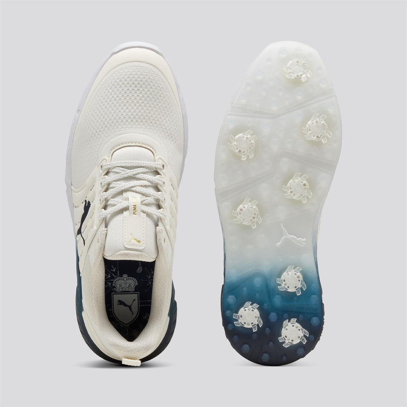 Ignite Elevate II Tour Coastal Claret Spiked Golf Shoes Warm White/Alpine Snow/Midnight Petrol