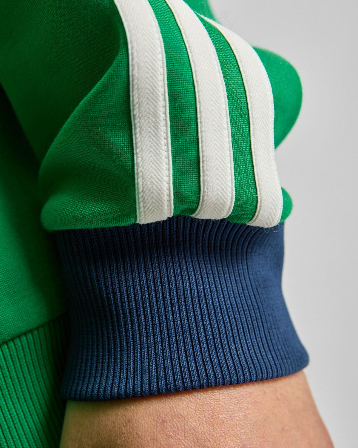 Originals 3-Stripe Quarter Zip Green/Night Indigo