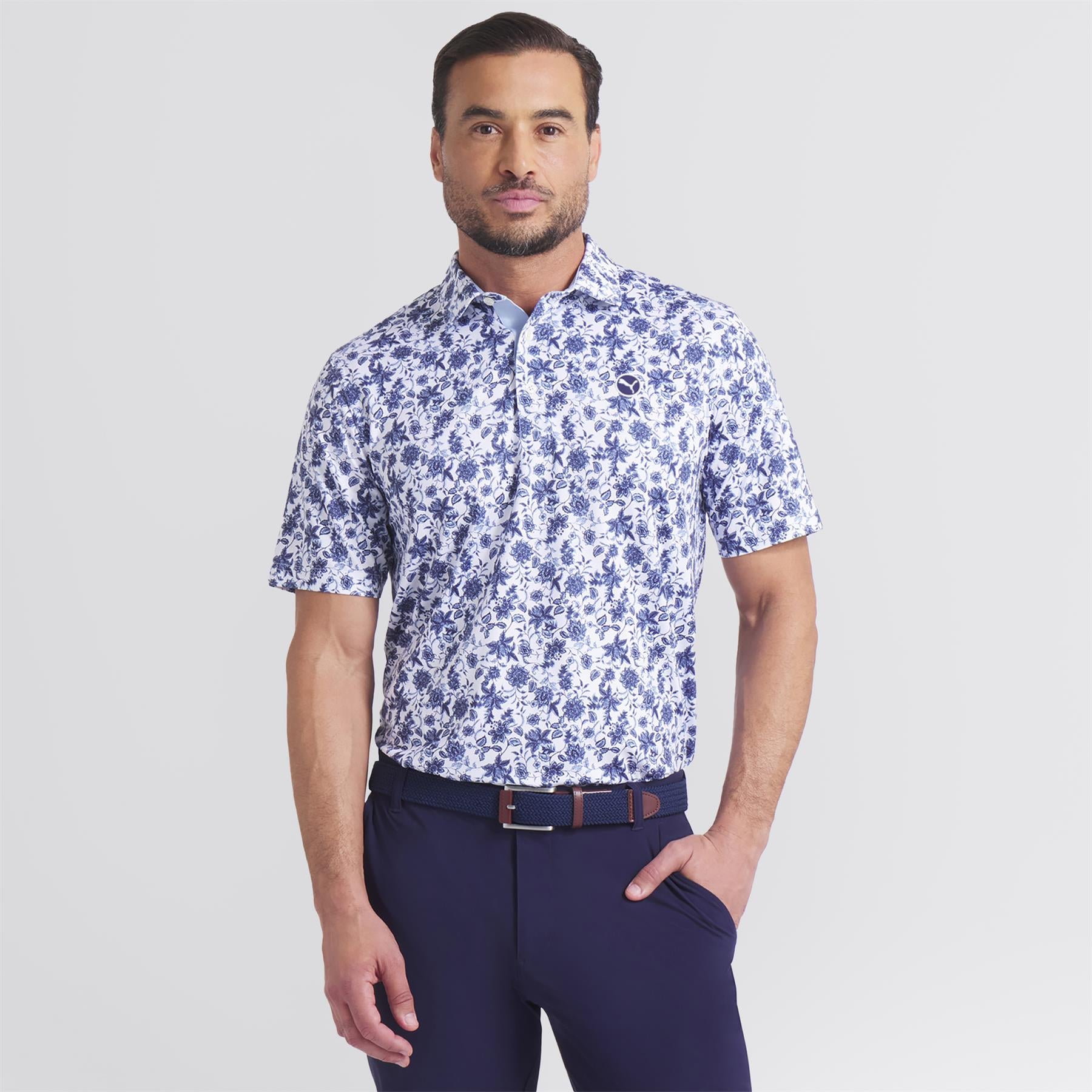 MATTR Cloudspun Carmela Floral Polo White Glow/Haute Tropic