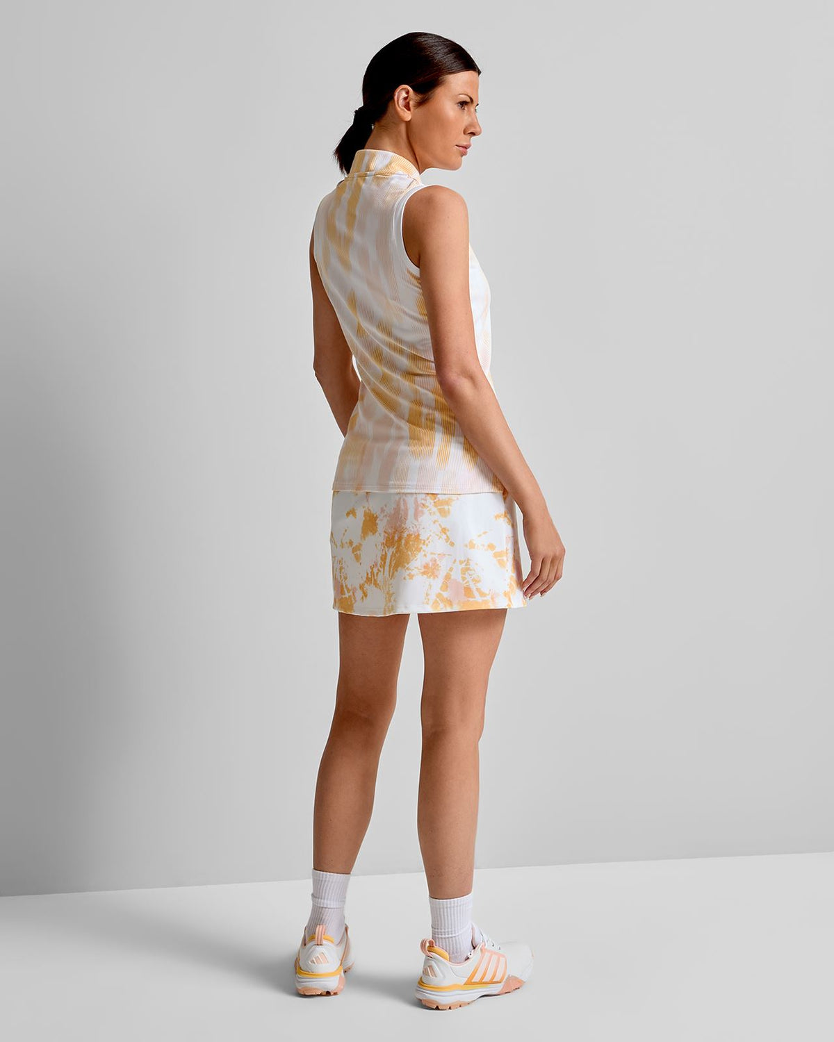 Ultimate365 Tour Printed SL Polo Semi Ice Tangerine