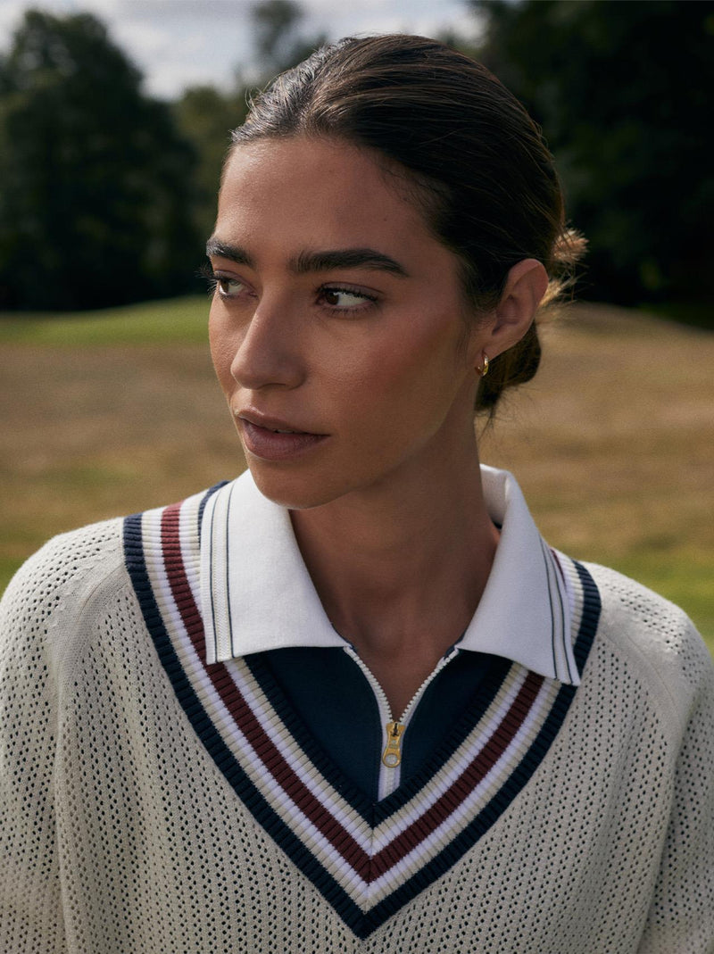 Maurice V-Neck Sweater Oat Milk