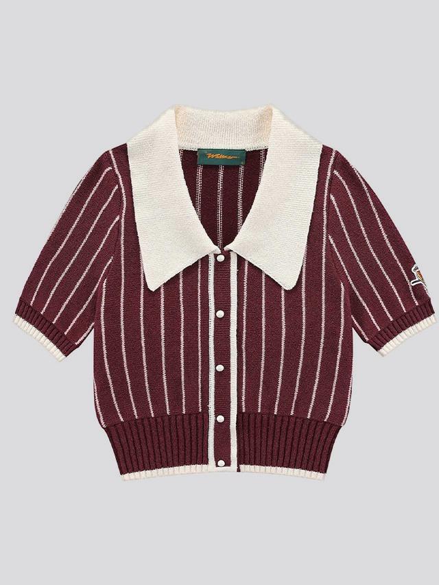 Riviera Knit Polo Maroon/Pink