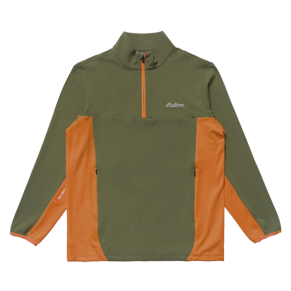 Malbon Golf Carson Poly Quarter Zip Mid Layer Conifer | TRENDYGOLF UK