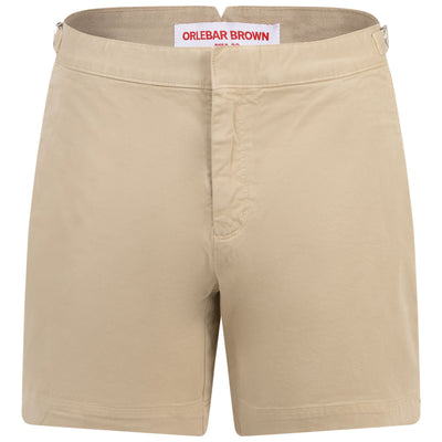 Bulldog-Shorts aus Stretch-Baumwolle, Sanddünenbraun – SS24